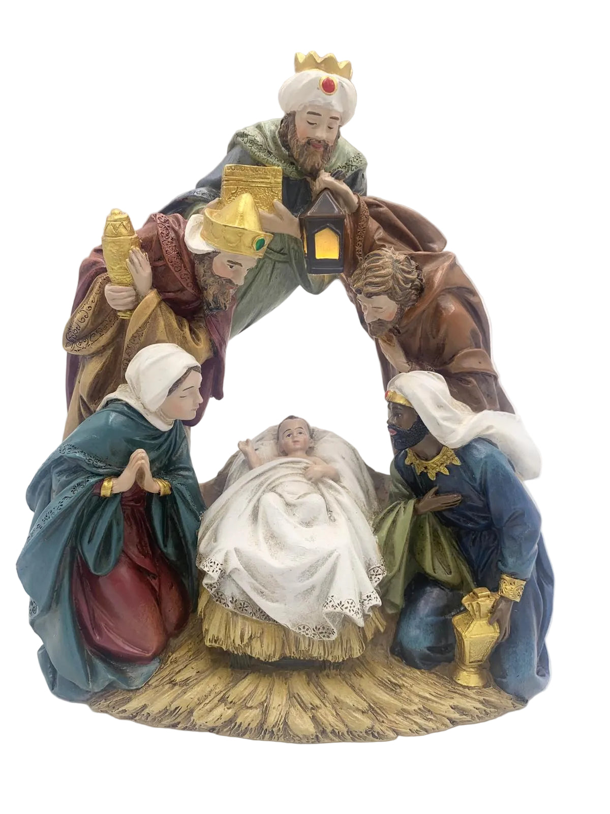 9"H LIGHTED ARCH NATIVITY