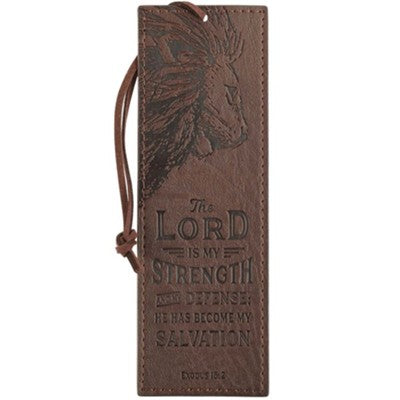 The Lord Is My Strength Faux Leather Bookmark