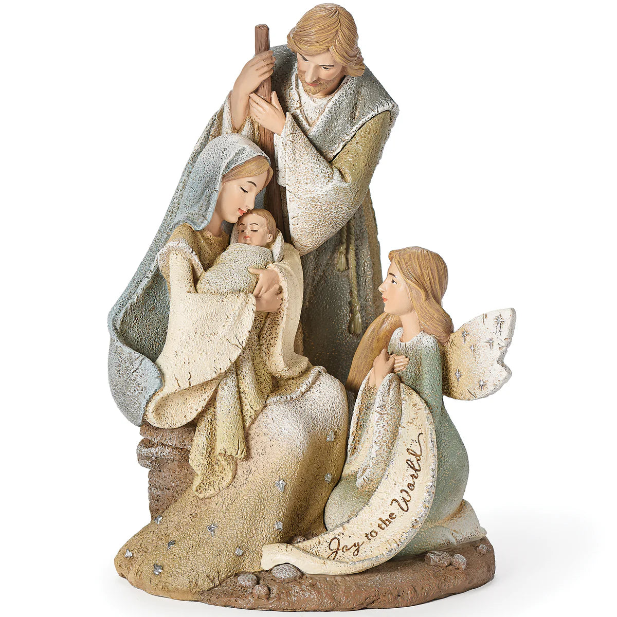Karen Hahn Holy Family with Angel & Joy to the World Banne