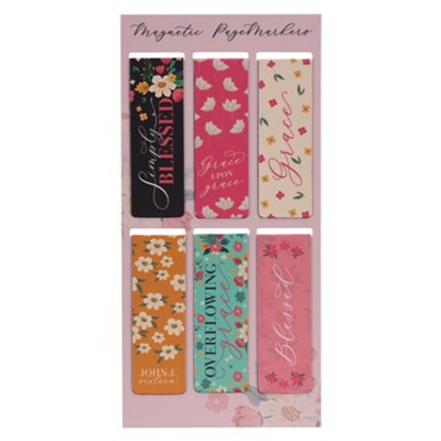 Overflowing Grace, Magnetic Page Markers, Set of 6