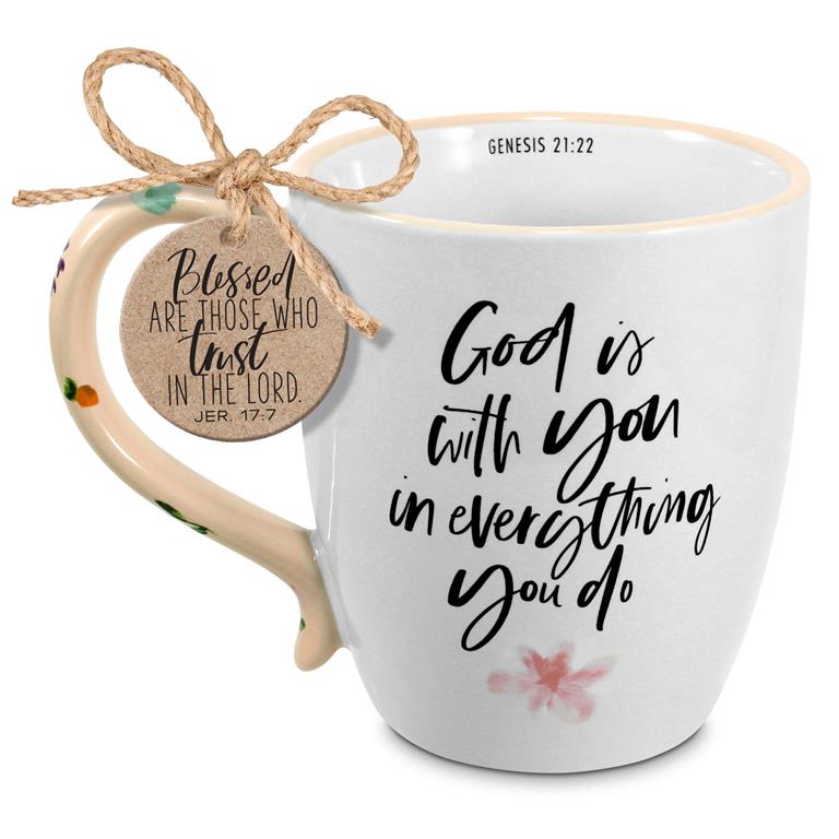 COFFEE MUG TRUSTING GOD IS WITH 19 OZ