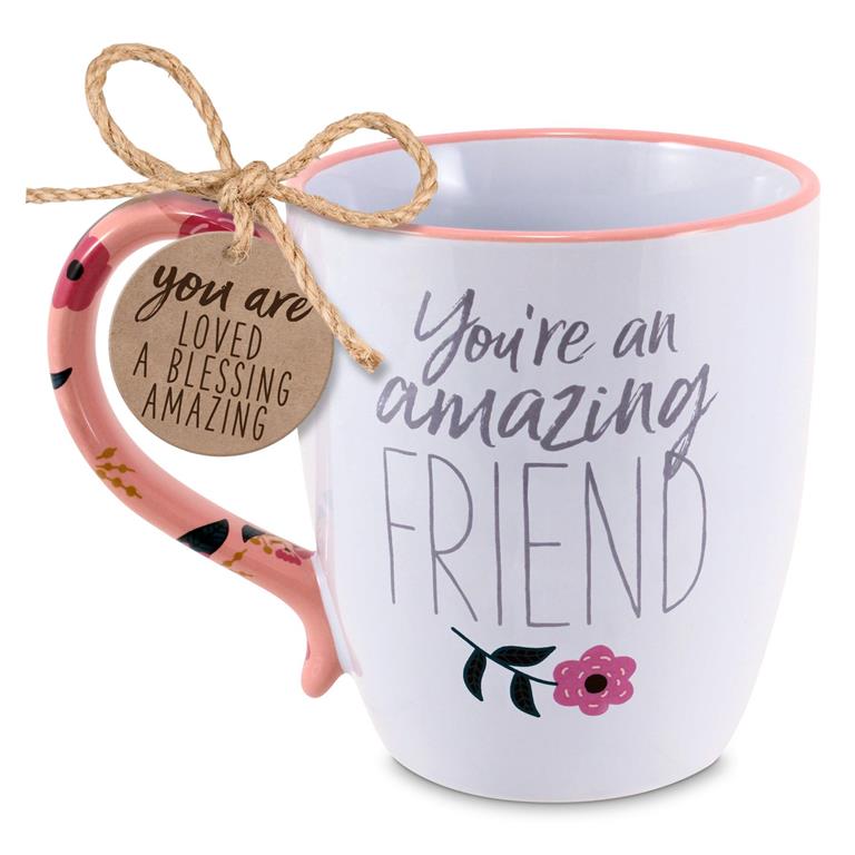 COFFEECUP TOUCH OF FLORAL FRIEND 19OZ