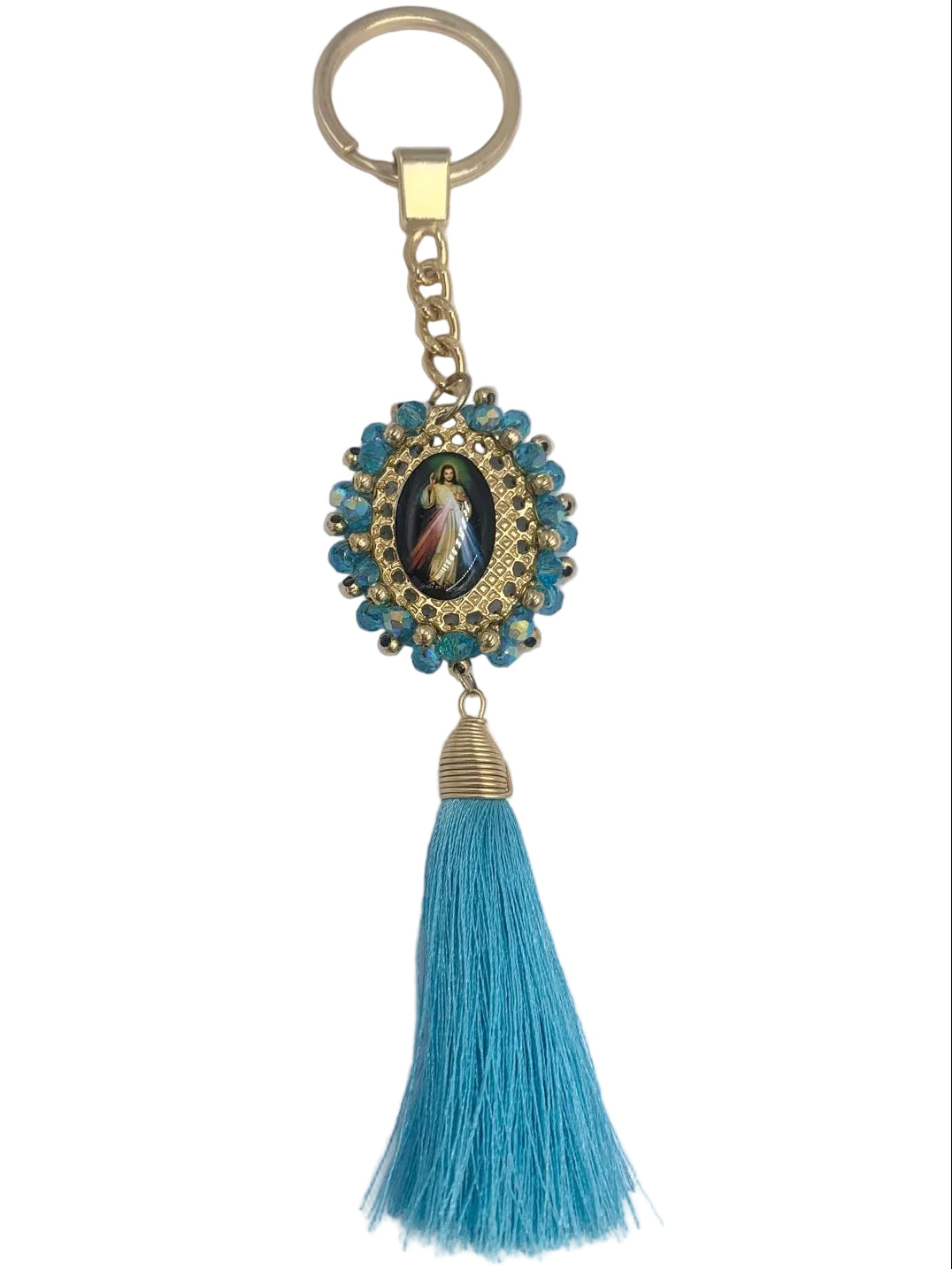 OUR LADY OF GUADALUPE & OTHER BEADED KEYCHAINS
