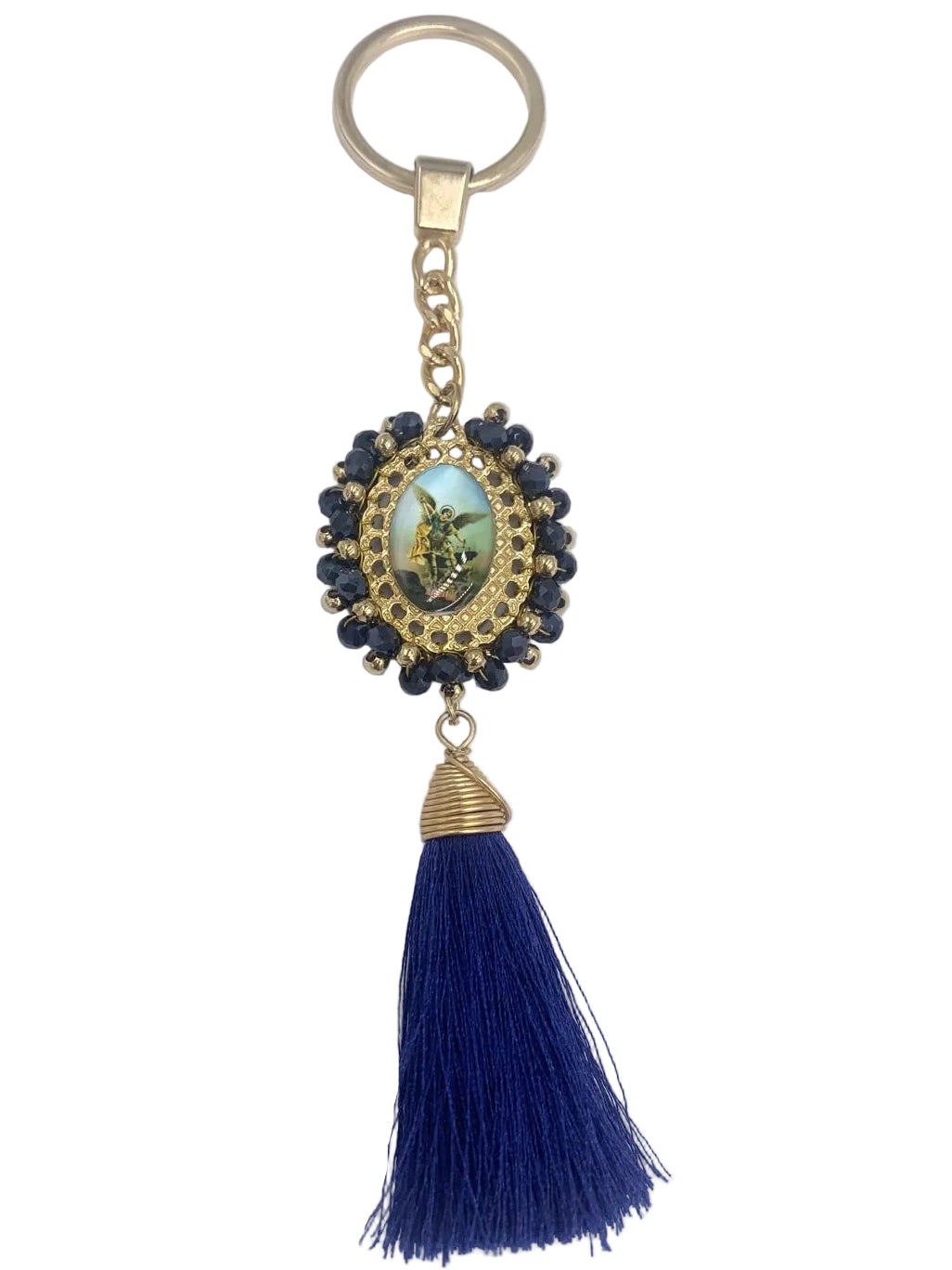 OUR LADY OF GUADALUPE & OTHER BEADED KEYCHAINS
