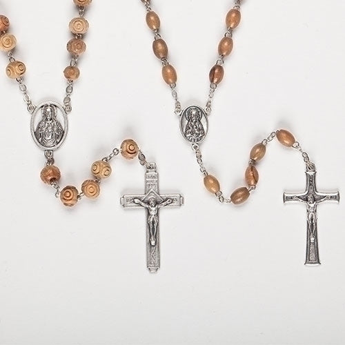 19.5"L 2 ASST OLIVEWOOD ROSARY