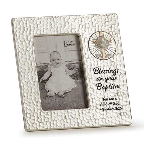9.25"H BAPTISM FRAME 4X6