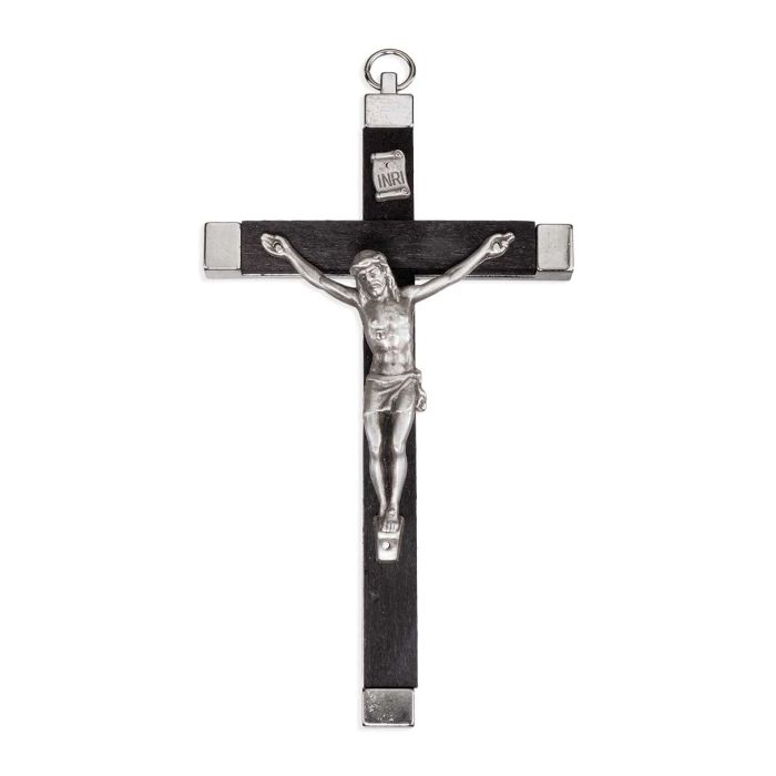 5 1/2" Black Wood Bound Crucifix
