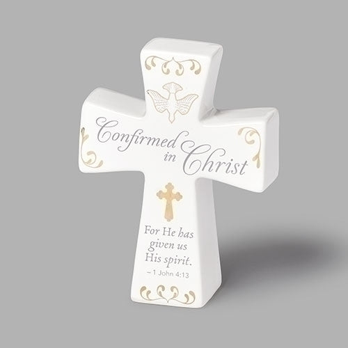 4.5"H CONFIRMATION CROSS CERAMIC A-3 ROMAN