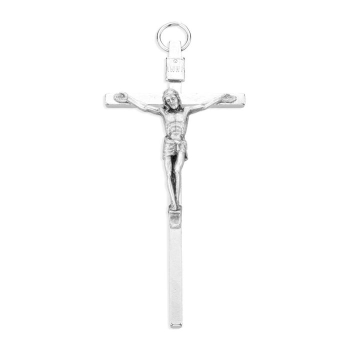 3 1/2" Silver Tone Crucifix
