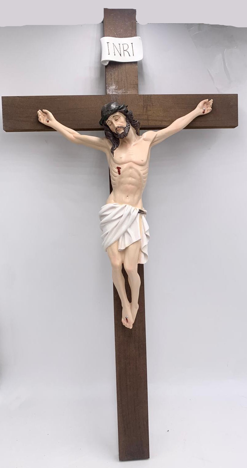23" CORPUS WOOD CRUCIFIX