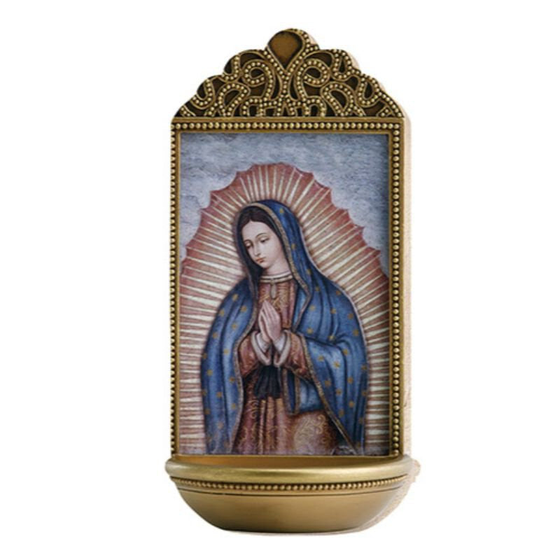 6" Our Lady of Guadalupe Holy Water Font