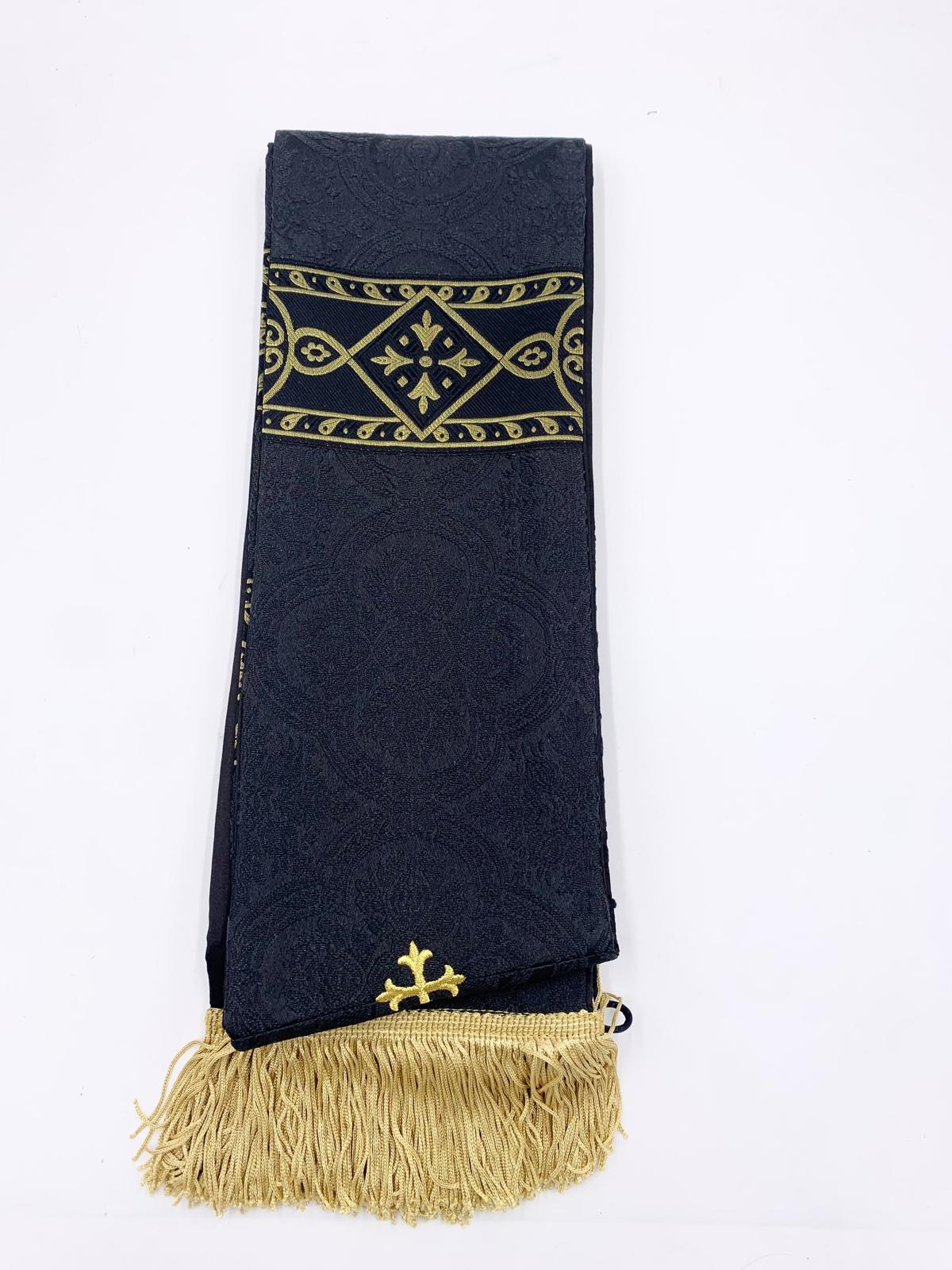 Avignon Deacon Stole Black