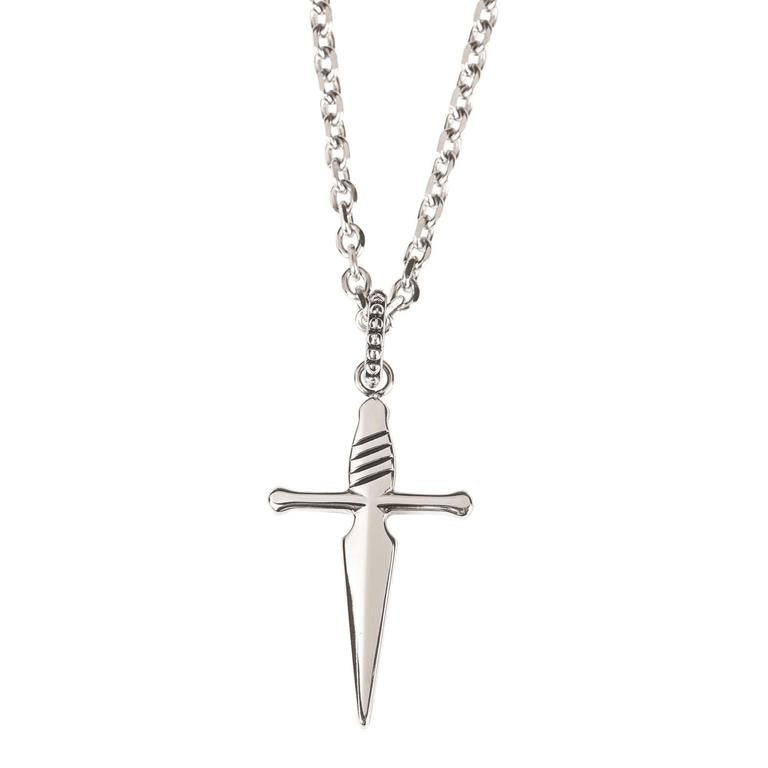 SWORD CROSS STAINLESS STEEL 24" CHAIN