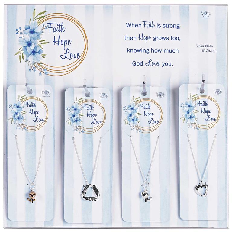BOARD&ASSORTMENT FAITHHOPELOVE NECKLACES