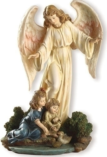 8.5"H GUARDIAN ANGEL W/CHILD FIGURE; RENAISSANCE COLLECTION E3-R