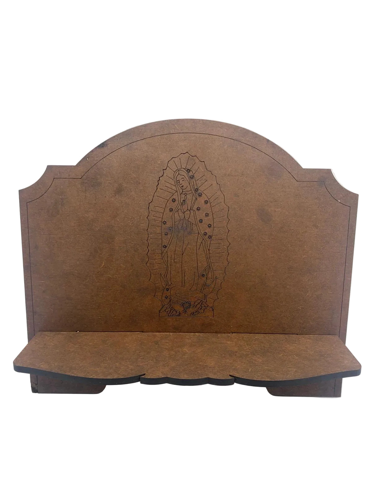 BROWN WOOD BURNING BIBLE STAND
