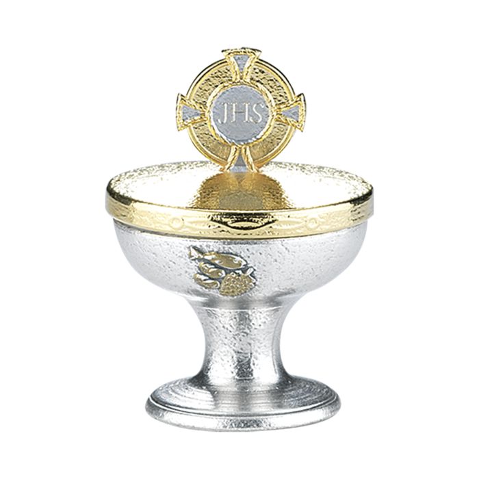 TWO-TONE METAL COMMUNION CHALICE KEEPSAKE BOX