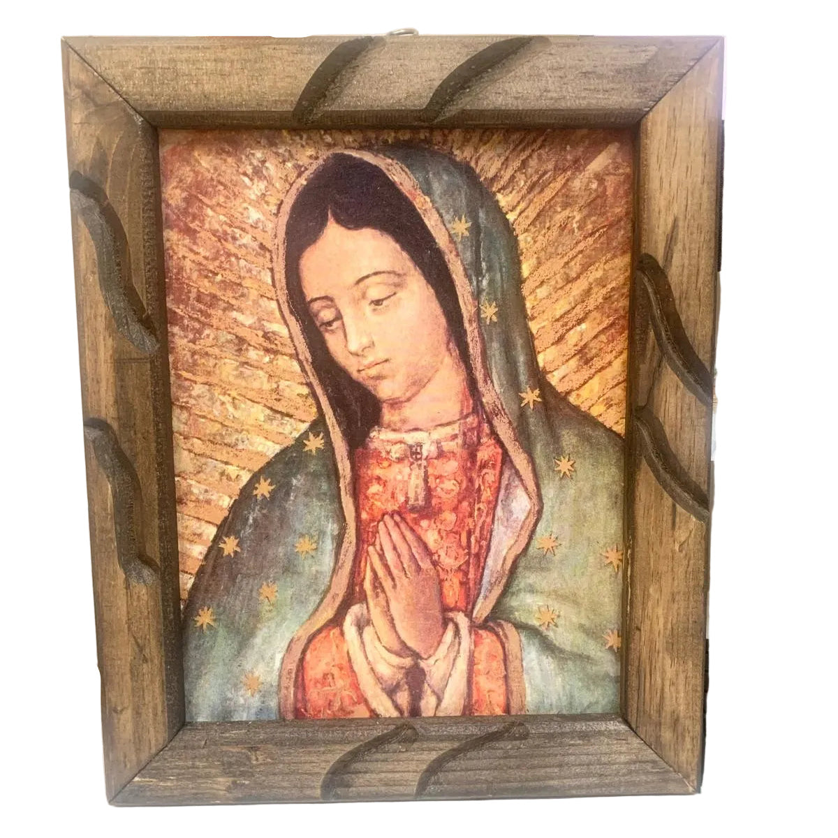 CUADRO RUSTICO MINI DE GUADALUPE 9X11