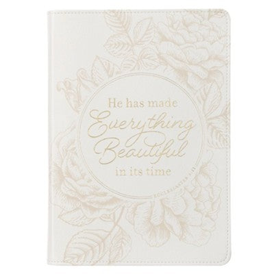 Everything Beautiful Faux Leather Classic Journal, White