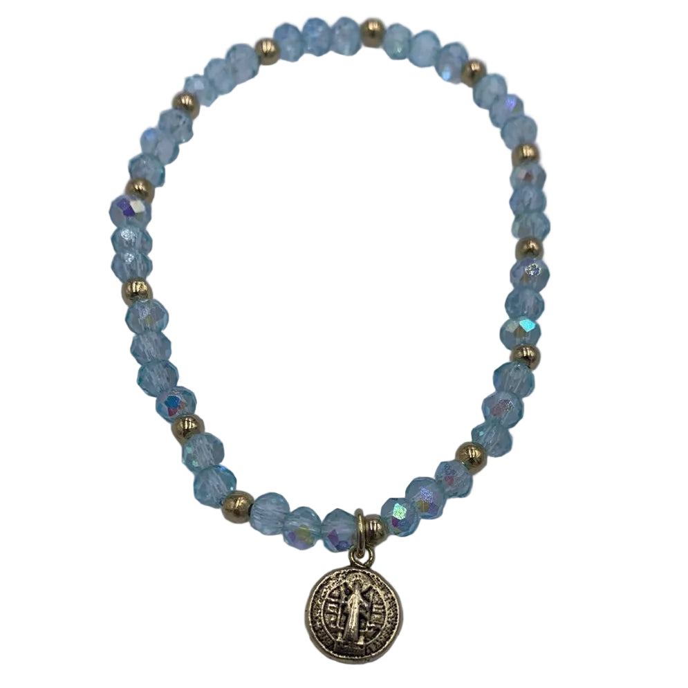 COLORFUL BRACELETS WITH ST. BENIDICT MEDAL