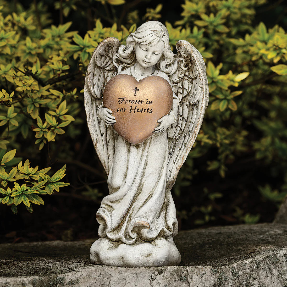 12.25H" MEMORIAL HEART ANGEL D4-R