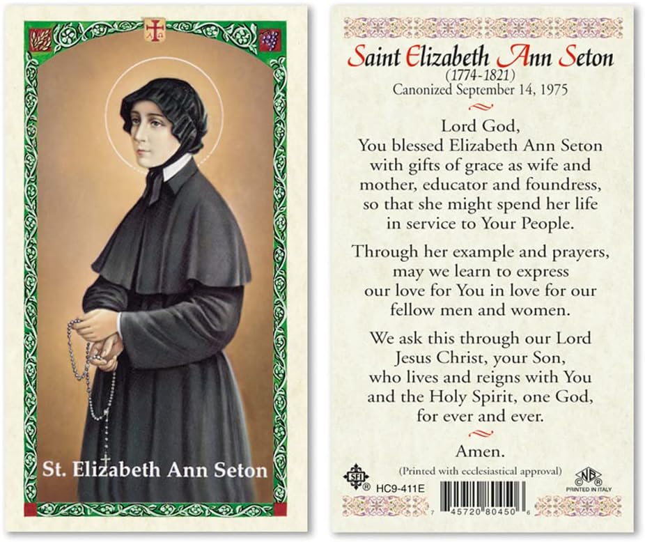 SAINT ELIZABETH ANN SETON PRAYER CARD