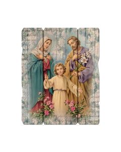 11 1/4" x 14" Divine Mercy Large Vintage Wooden Plaque