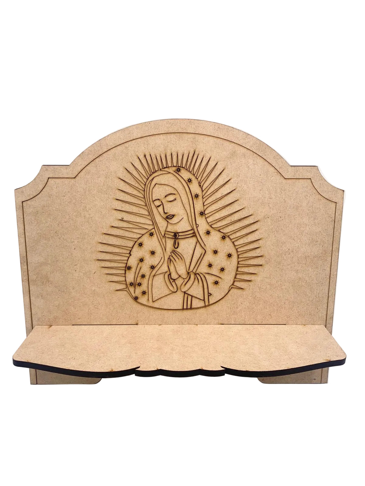 TAN WOOD BURNING BIBLE STAND