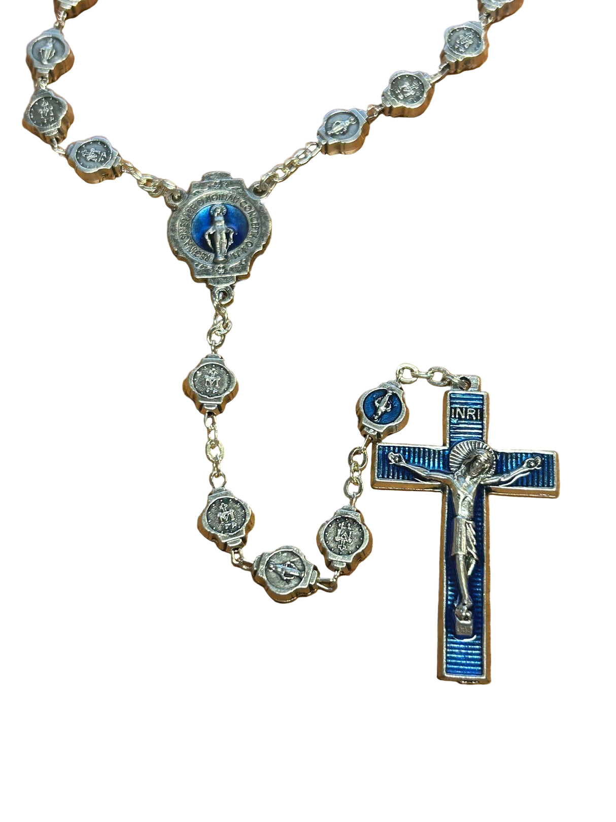 Miraculous Medal Rosary with Blue