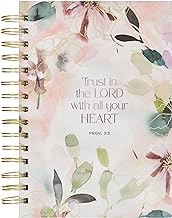 Purple Journal w/Scripture Floral Trust in the Lord Large Bible Verse Notebook