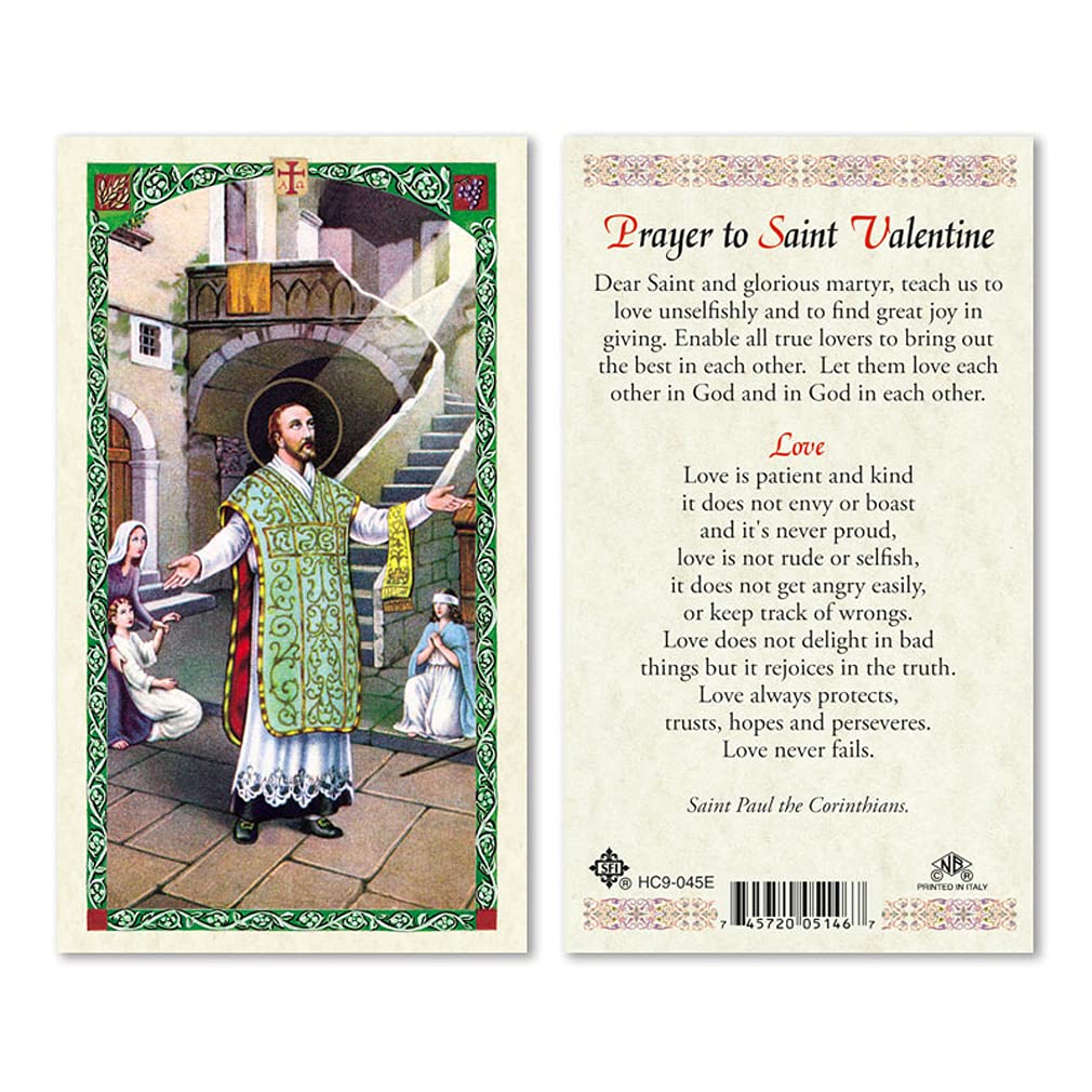 Valentine Laminated Prayer Cards
