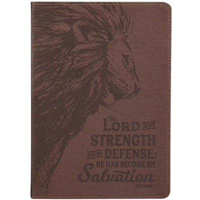 My Strength And My Defense Faux Leather Journal