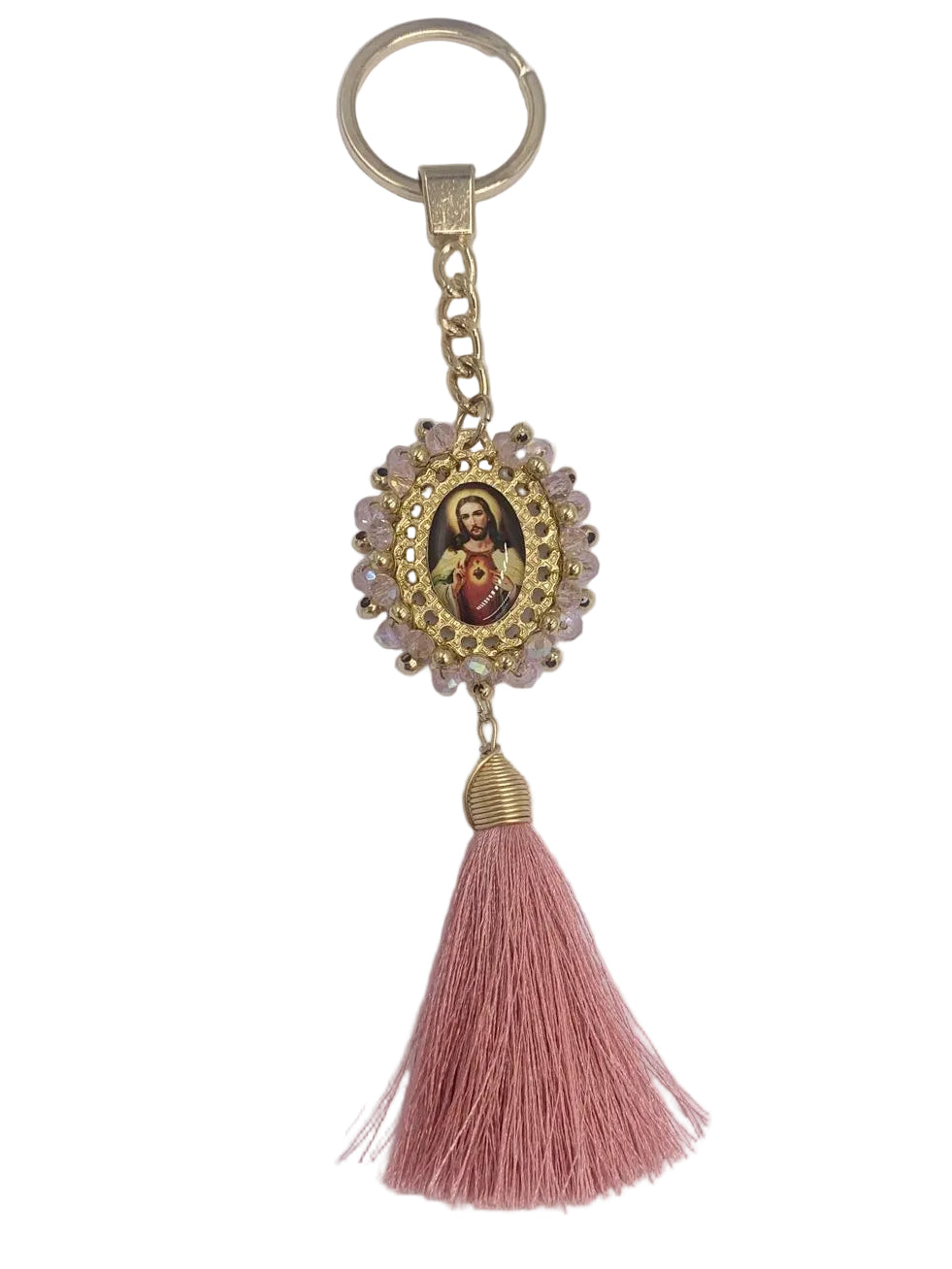 OUR LADY OF GUADALUPE & OTHER BEADED KEYCHAINS
