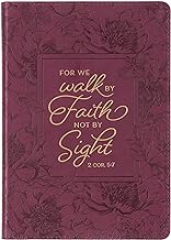 Classic Journal Walk by Faith 2 Cor. 5:7 Floral Inspirational Scripture Notebook