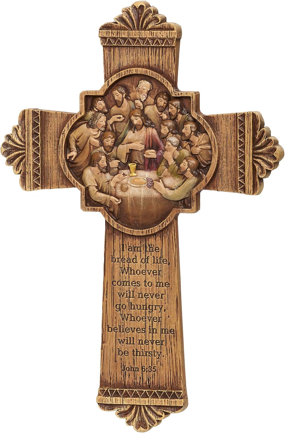 10.25"H LAST SUPPER WALL CROSS (ROMAN)