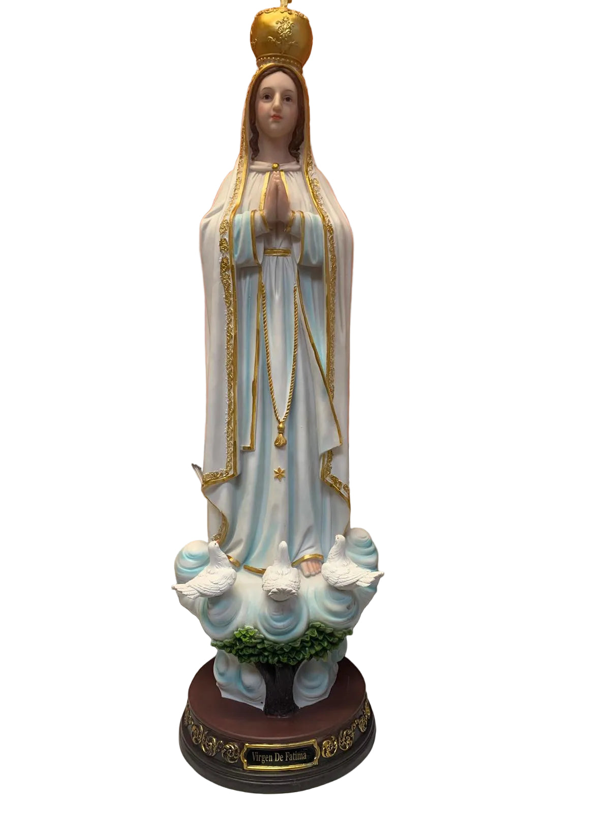 36"VIRGEN DE FATIMACON PALOMAS