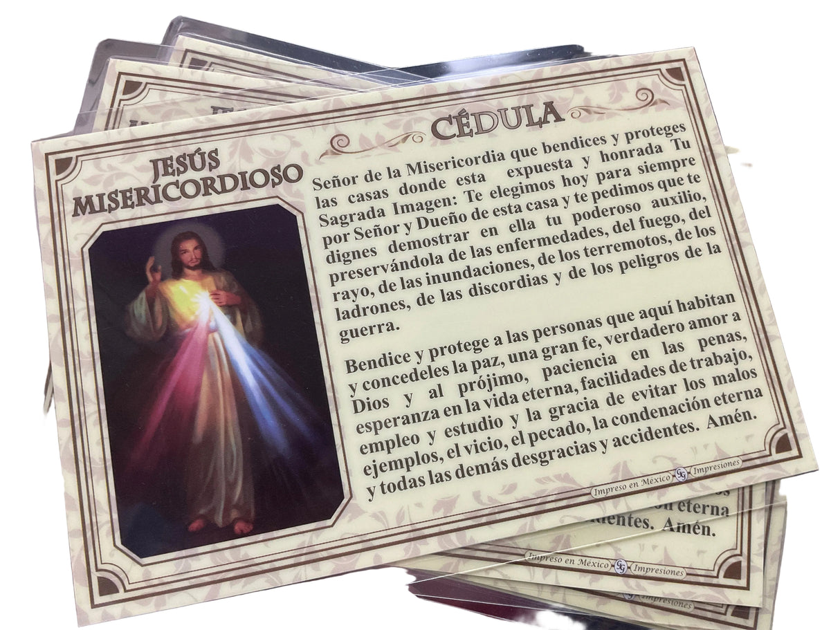 Cedula Jesus Misericordioso