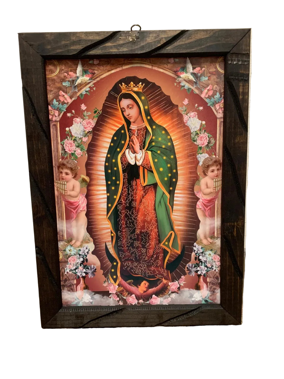 CUADROS RUSTICOS DE LA VIRGEN DE GUADALUPE (13X18) VARIOS