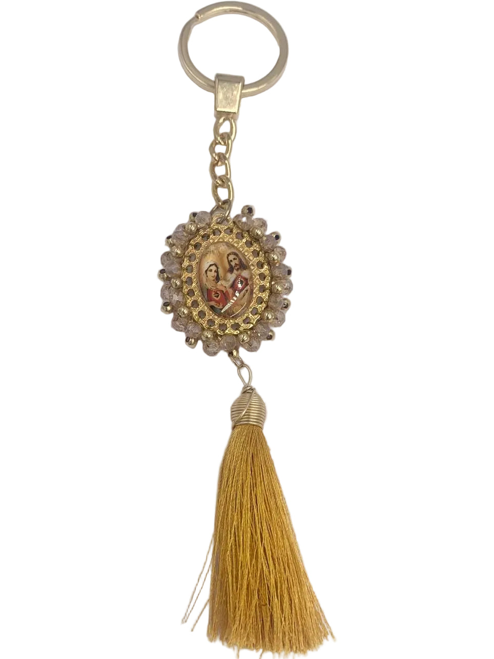 OUR LADY OF GUADALUPE & OTHER BEADED KEYCHAINS