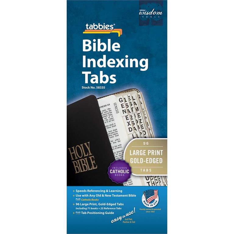 BIBLETABS CATHOLIC LG PRINT GOLD EDGE