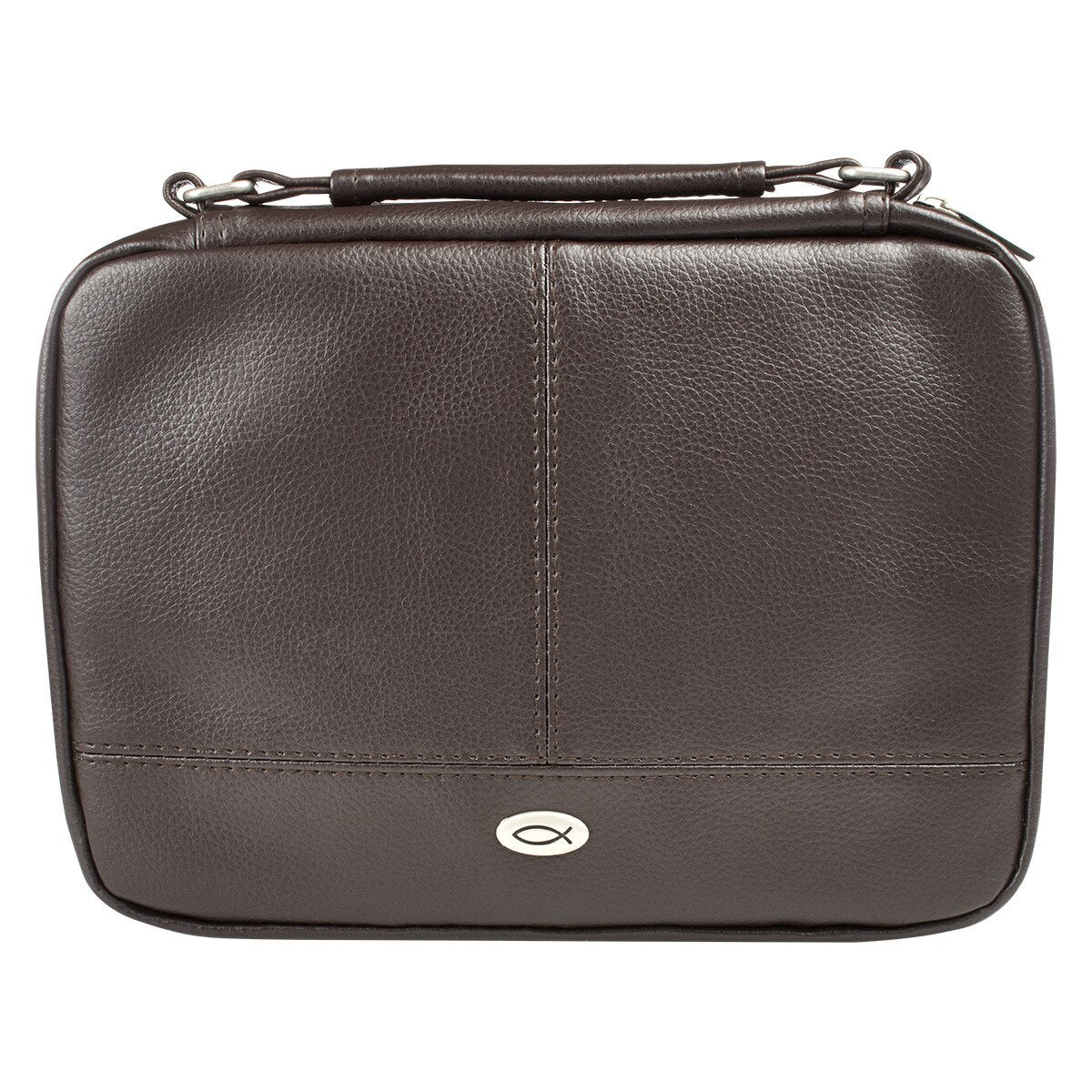 Two-fold Brown Faux Leather Organizer Bible Cover