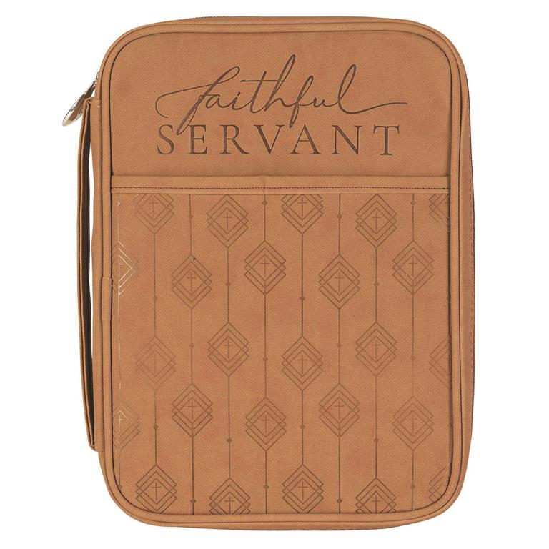 FAITHFUL SERVANT BROWN LARGE BIBLE CASE