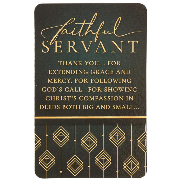 FAITHFUL SERVANT POEM POCKET CARD