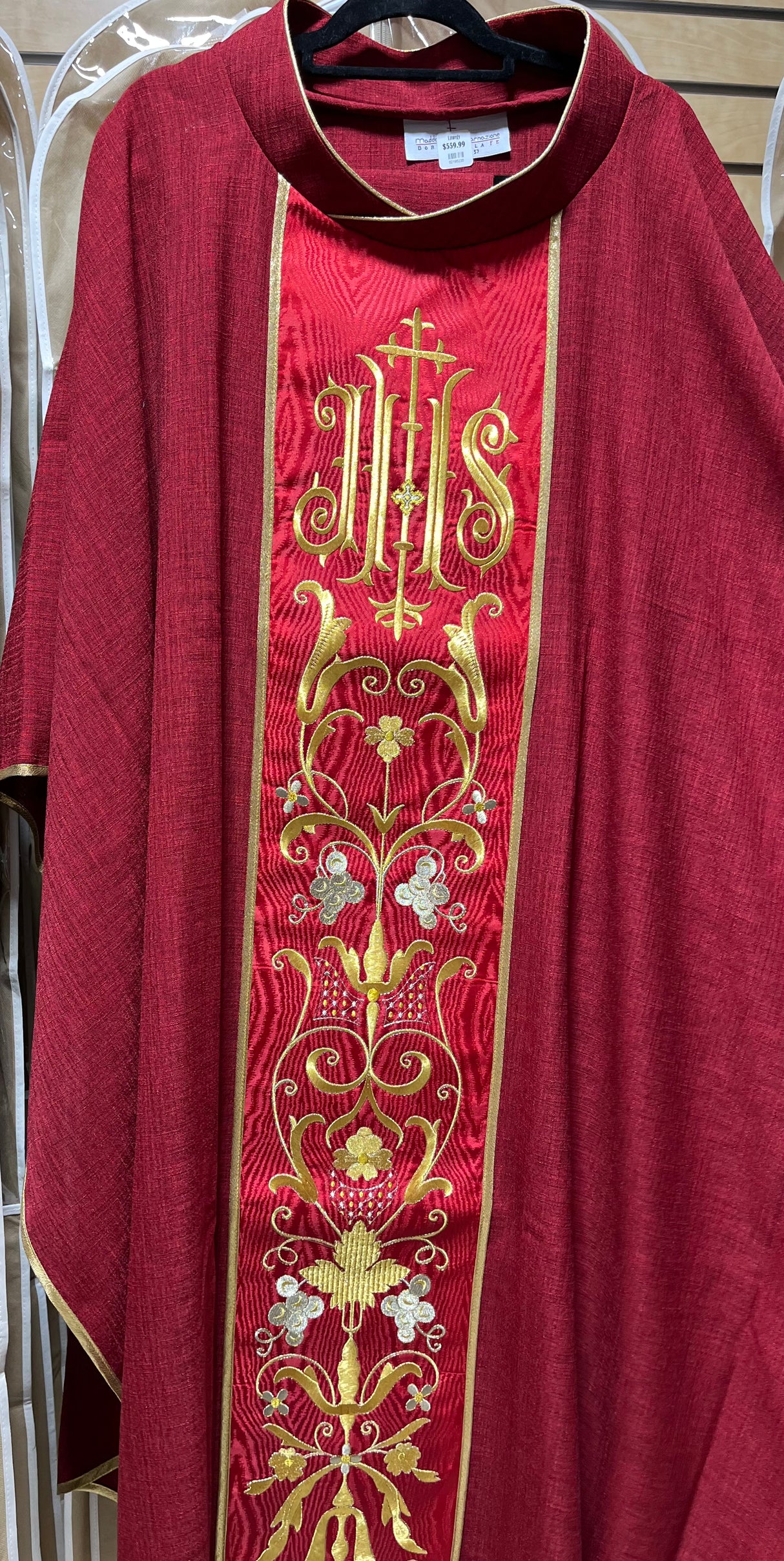 Red Chasuble (JHS Gold)