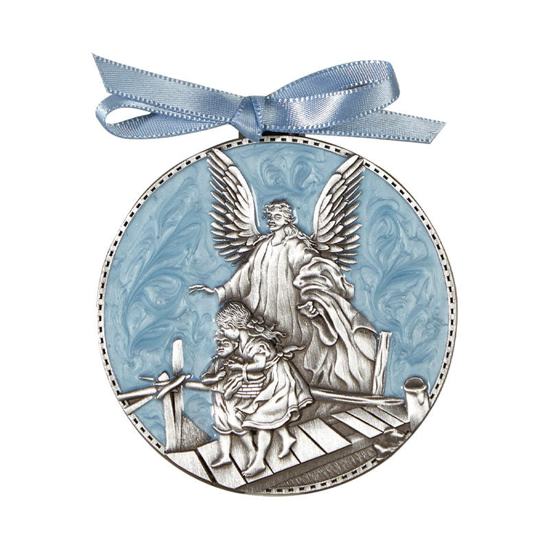 Blue Guardian Angel Crib Medal A-2