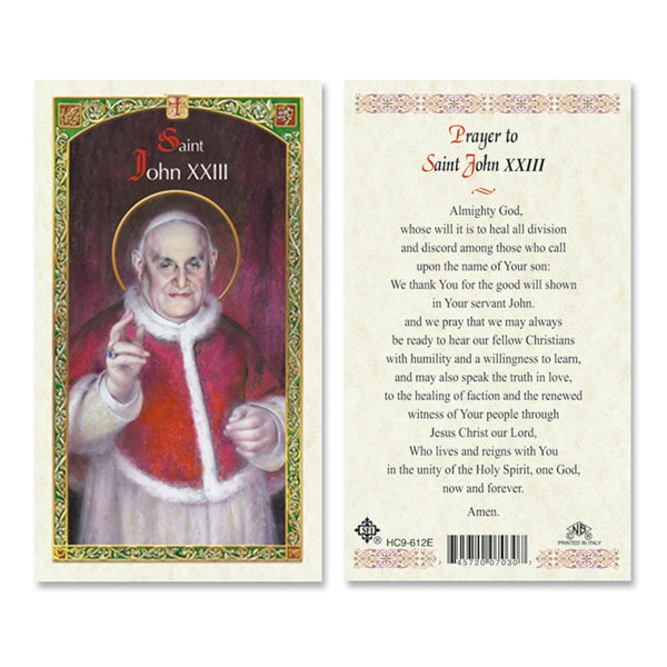 Prayer to Saint John XXIII Laminated Prayer Card