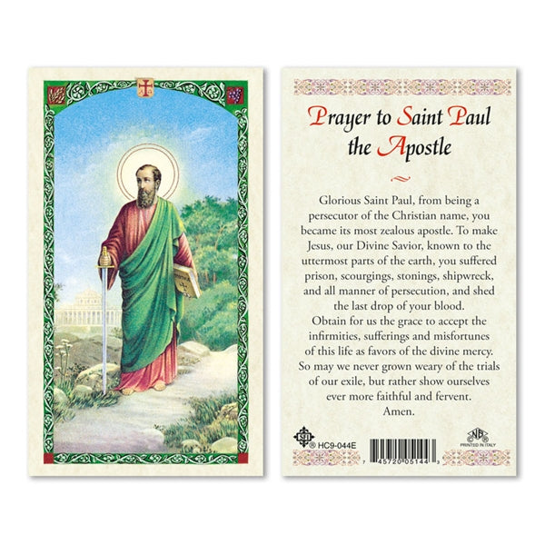 Saint Paul the Apostle Laminated Prayer Card