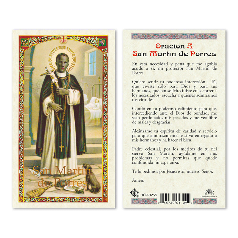 St. Martin Spanish Laminated Prayer Card