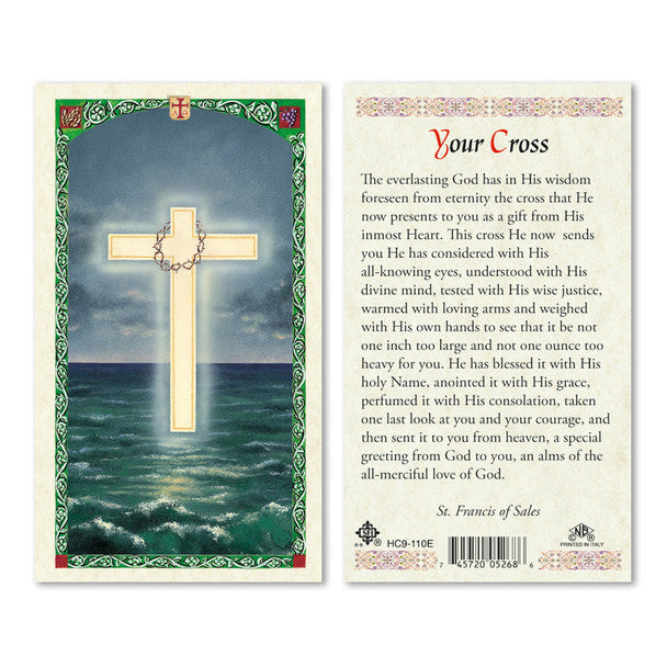 Your Cross- St. Francis of Sales - Laminated Prayer Card