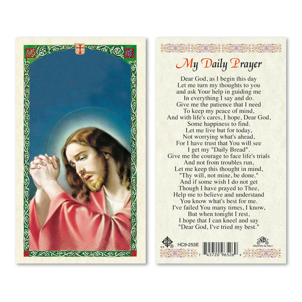 My Daily Prayer Laminated Prayer Card